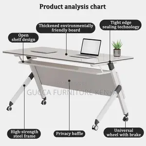 Office Tables:Portable Flip Top Mobile Seminar Meeting Table