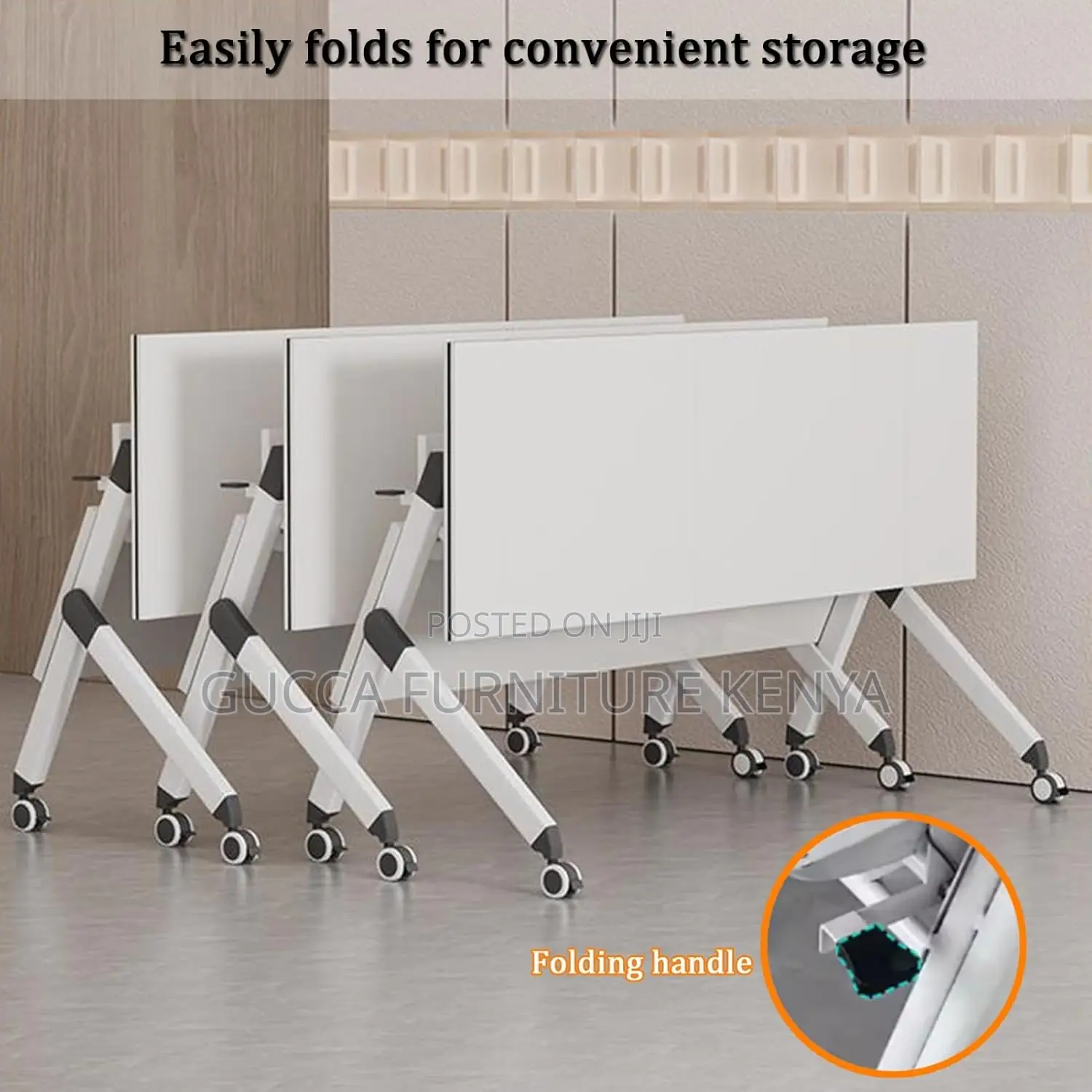 Office Tables:Portable Flip Top Mobile Seminar Meeting Table