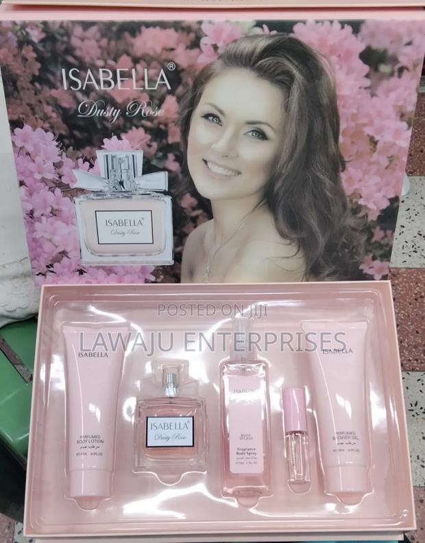 5 in 1 Isabella Dusty Rose Perfume and Lotion Set - main view