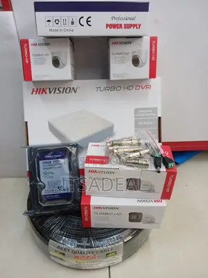 Four-Camera CCTV System With Accessories.