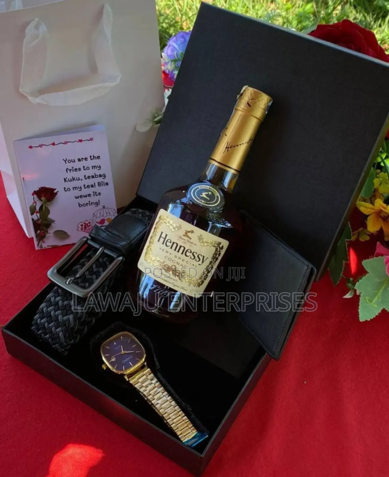 Men's Valentine's Gift Set With Hennessy Whisky