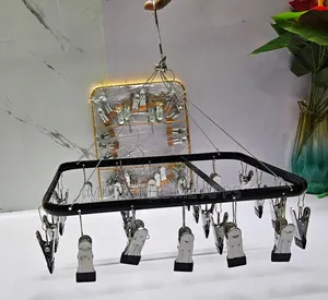 26-Peg Metallic Clothes Drying Rack Hanger
