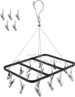 26-Peg Metallic Clothes Drying Rack Hanger