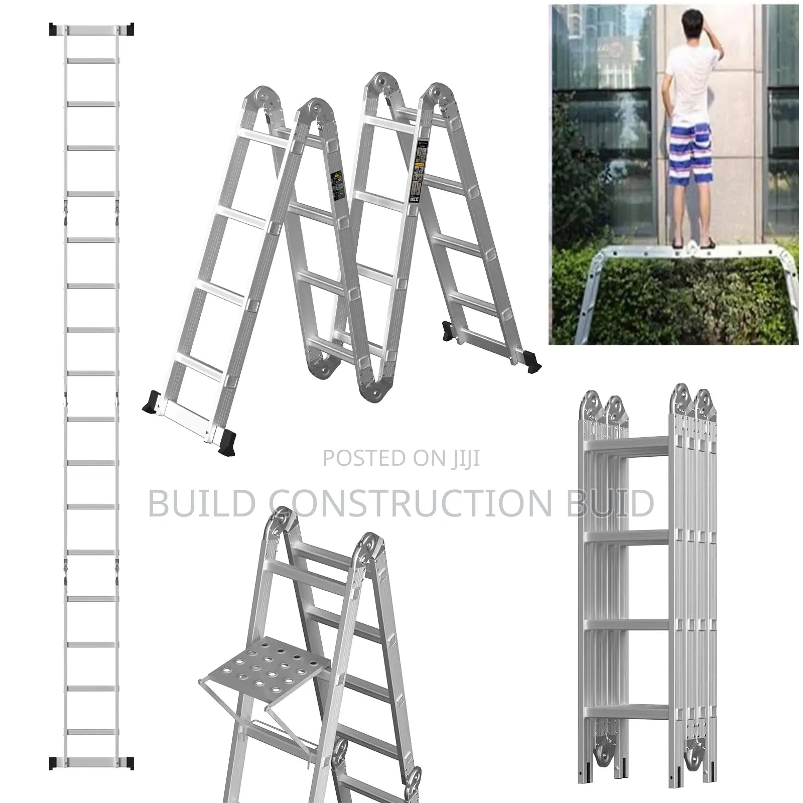 Aluminium Multi Folding Ladder 4 × 5 Feet.