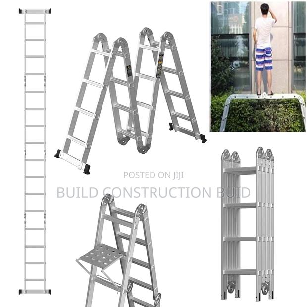 Aluminium Multi Folding Ladder 4 × 5 Feet. - thumbnail 2