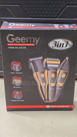 Geemy GM-595 3in1 Rechargeable Shave and Trimmer Set