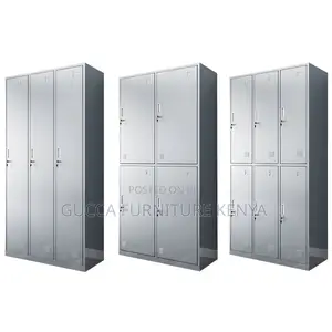 Cabinets: Office Industrial Steel 6-Locker Wardrobe Cabinet