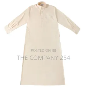 Muslim Robes Dubai Kaftan Arab Khanzu Neck Prayer Eid Thawb