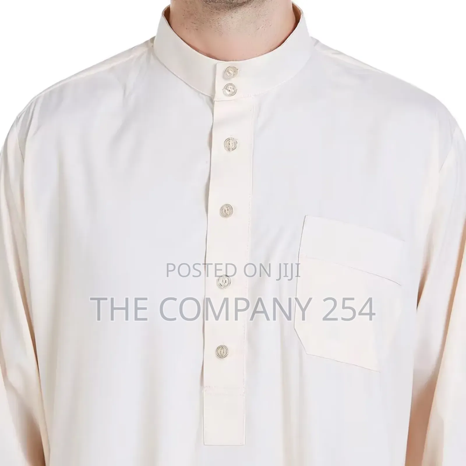 Muslim Robes Dubai Kaftan Arab Khanzu Neck Prayer Eid Thawb