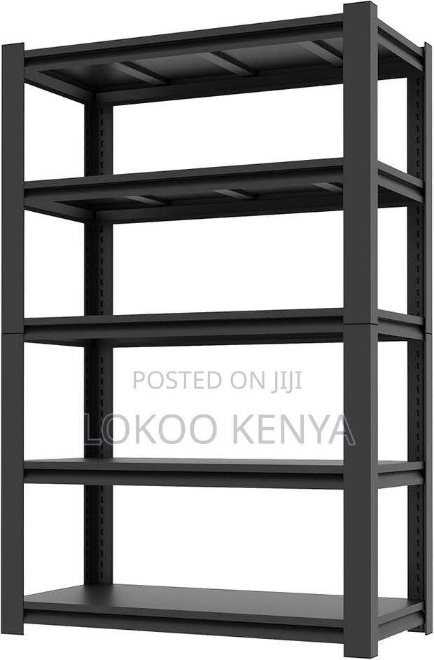 Office Shelf: Metallic 4- Tier Office Bookcase Rack - thumbnail 3