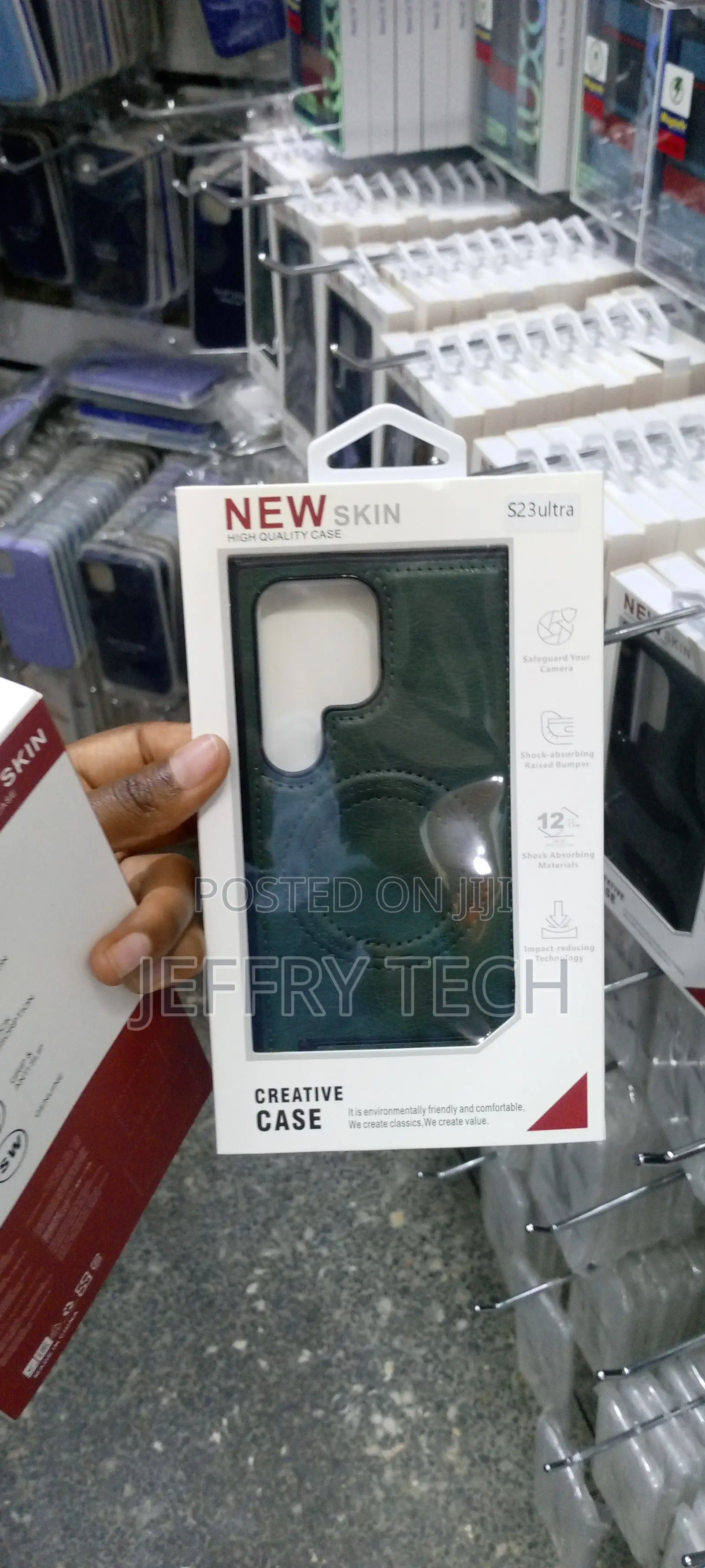 Magsafe Leather Case for Samsung Galaxy S23 Ultra Slim Green