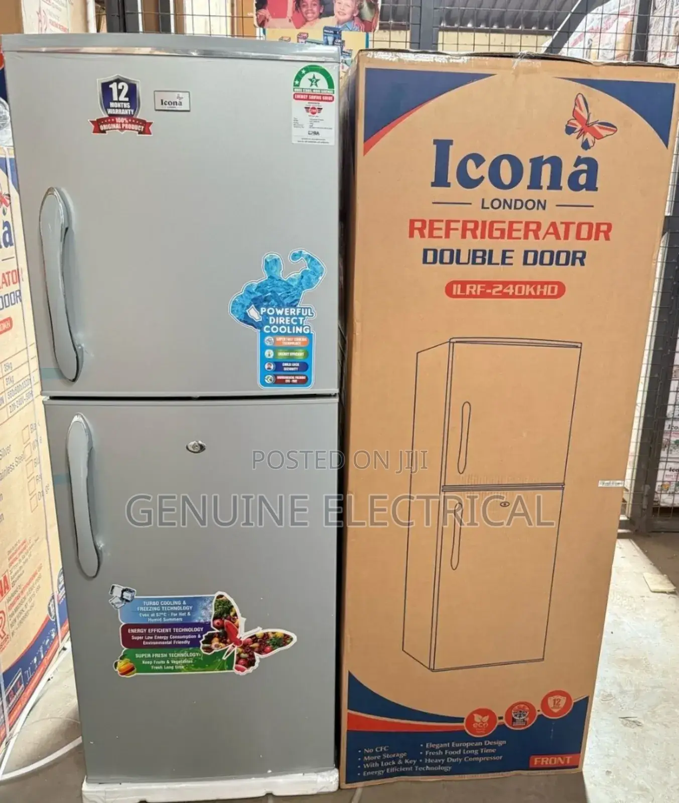 255litres Icona Fridge Double Door No Frost