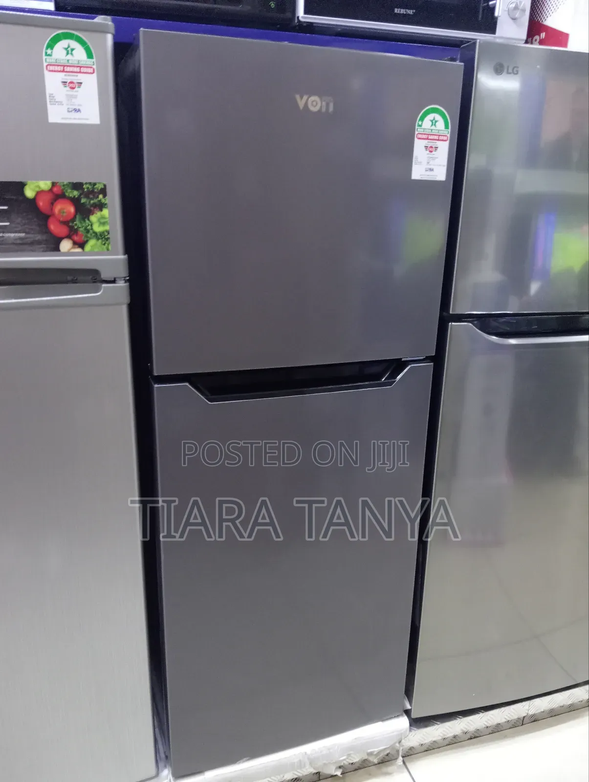 Von Vart-25nhs Double Door Fridge 220l - Silver