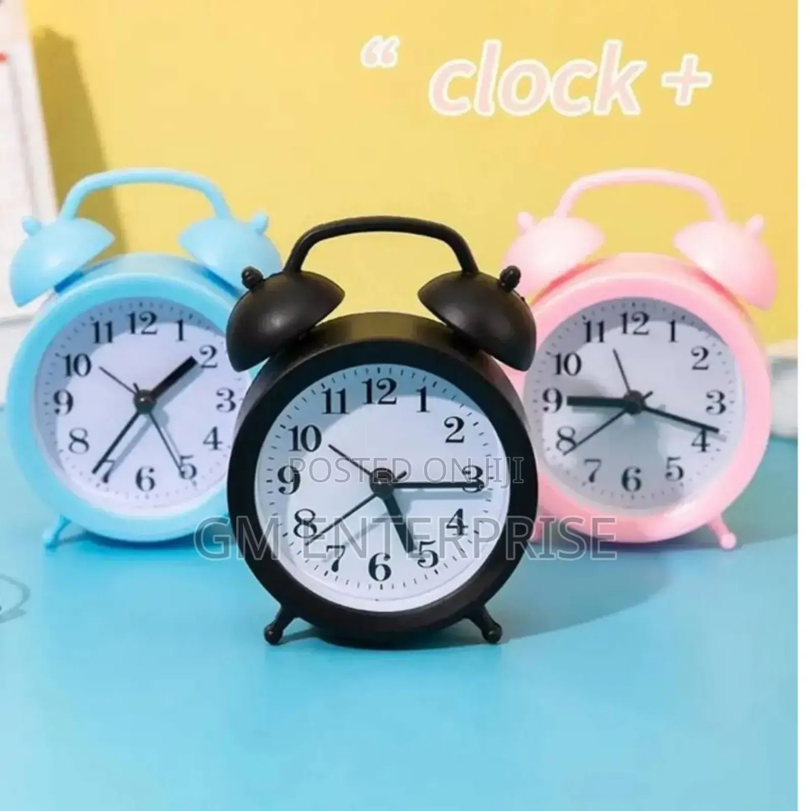 Cute Alarm Clock With Large Analog Battery Operated Clock
