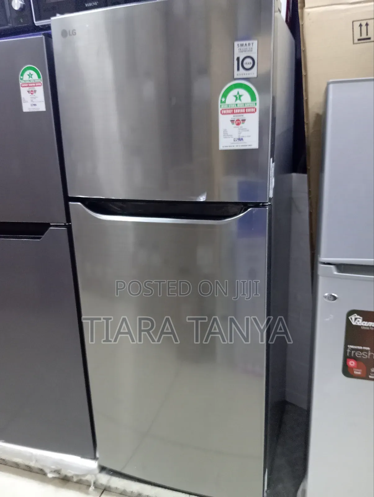 Lg Gl-C252slbb Refrigerator, Top Mount Freezer, 234 L