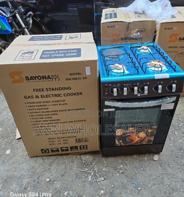 New Arrival Brown Sayona 3+1cooker With Electric Oven O-4