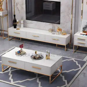 Coffee Tables: Modern Console Glass Home Office Coffee Table