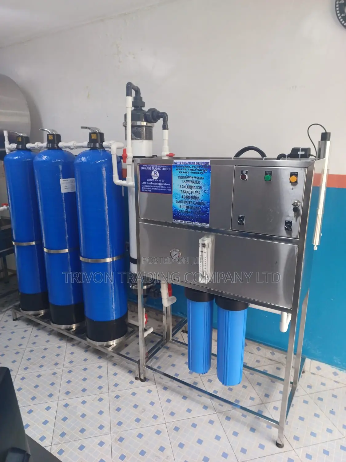 750 LPH Reverse Osmosis System