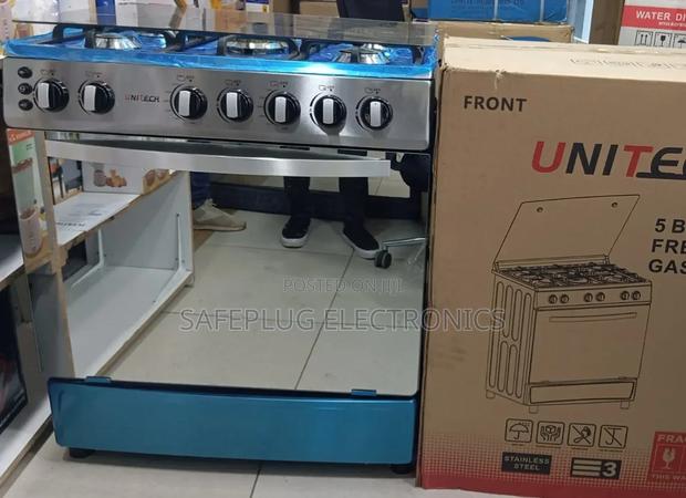 5burners - Unitech Gas Stove Cooker 60 by 80/ Electric Oven
