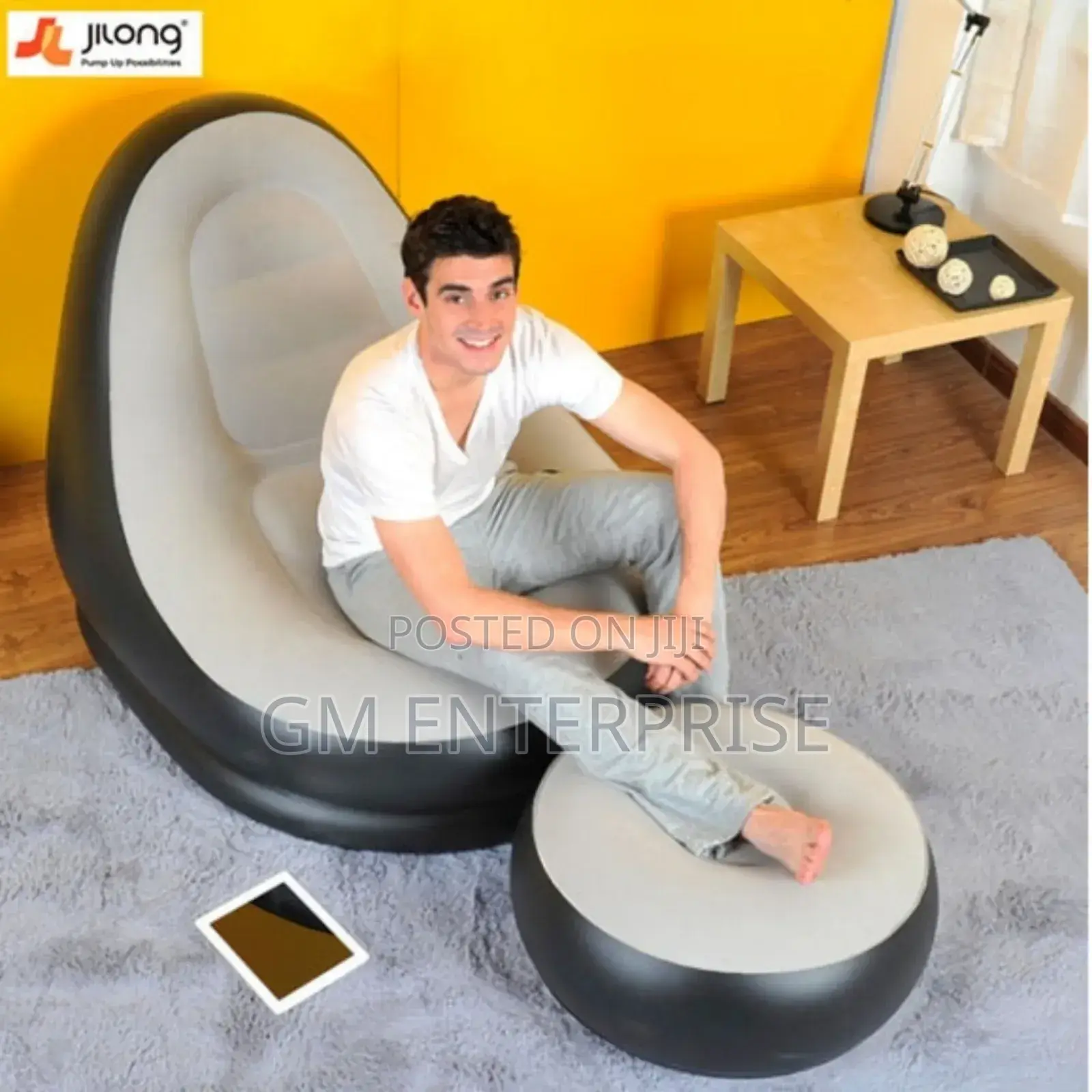 Inflatable Lazy Sofa With Foot Rest