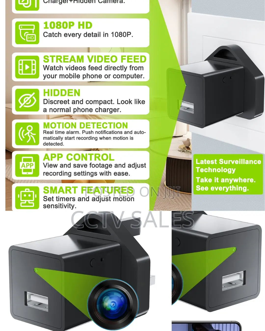 Hidden WIFI Nanny Spy Camera 1080P