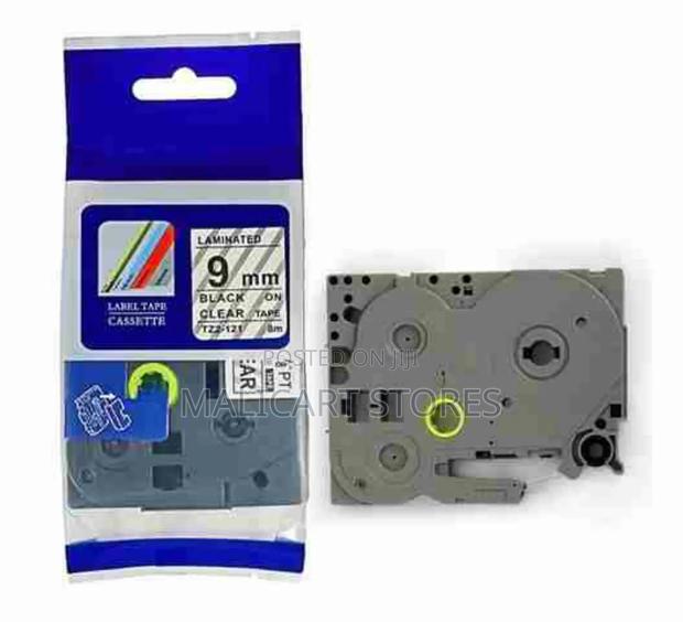 Brother Tz2-121 9mm×8M Black on Clear Label Tape
