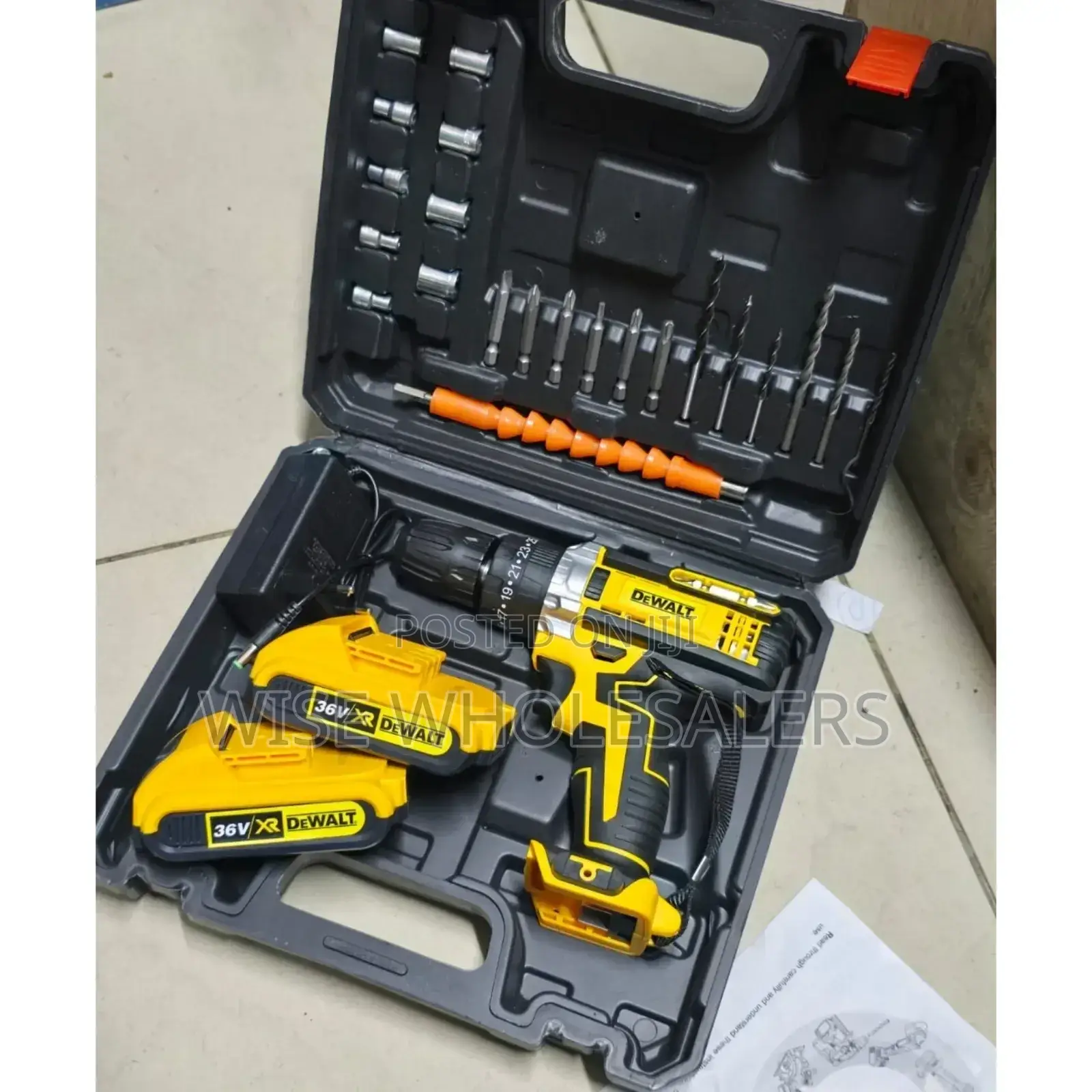 Dewalt 36v Cordless With Accessories 
2 Batteries Has