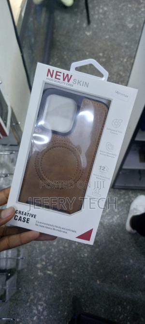 Magsafe iPhone 14 Pro Max Genuine Leather Case Stand - thumbnail 2