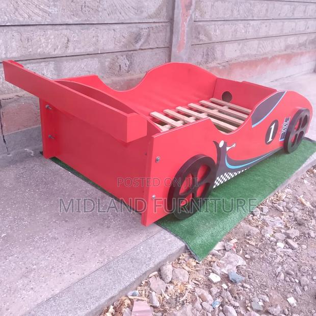 Red Mc Queen Car Bed for Kids - thumbnail 4