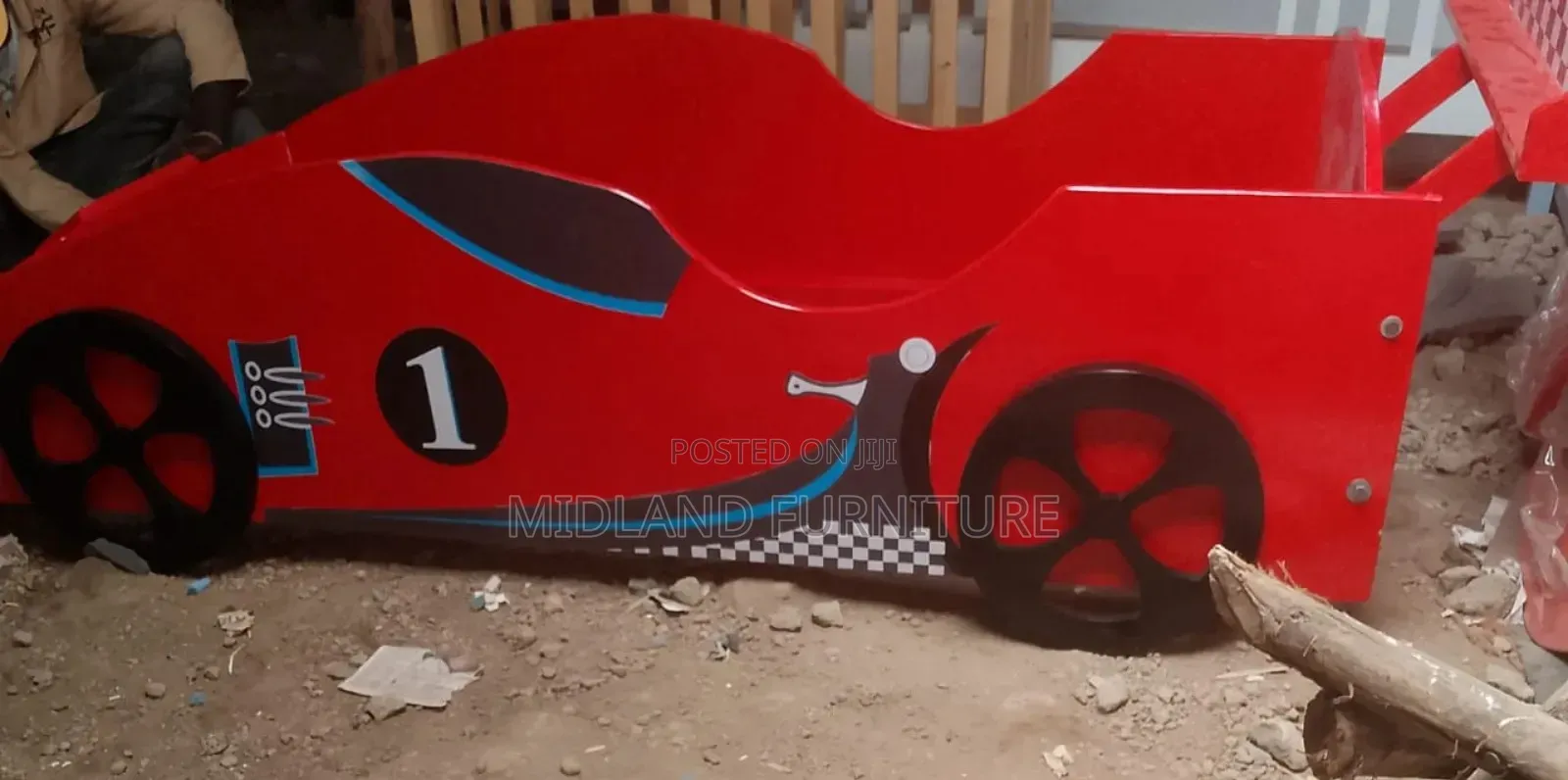 Red Mc Queen Car Bed for Kids
