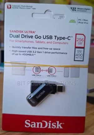 Sandisk 256gb Ultra Dual Drive Go USB Type -C/ 256gb Flash
