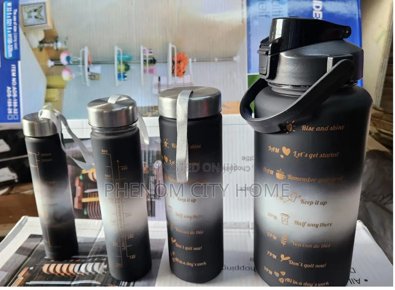 4 in 1 Motivational Water Bottle