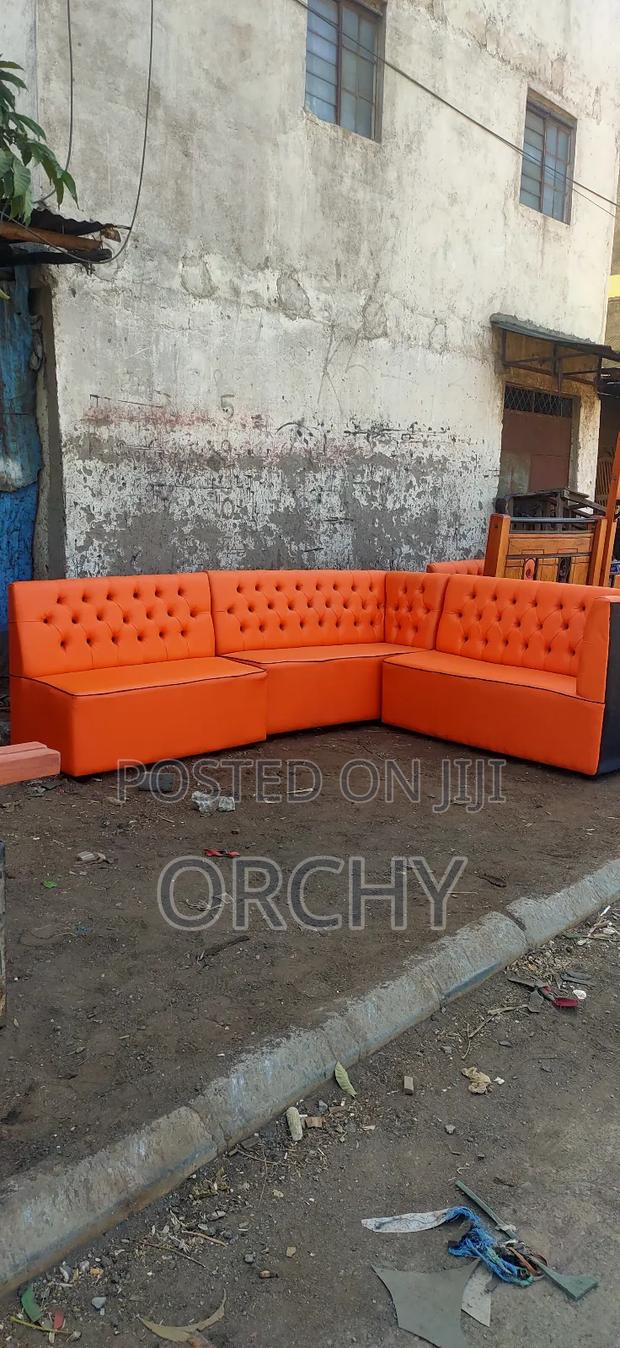 8 Seater L Shaped Couch. - main view