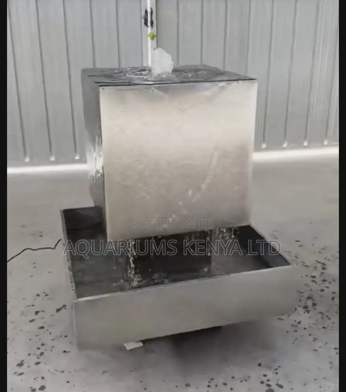 Stainless Steel Cuboid Bubble Water Feature