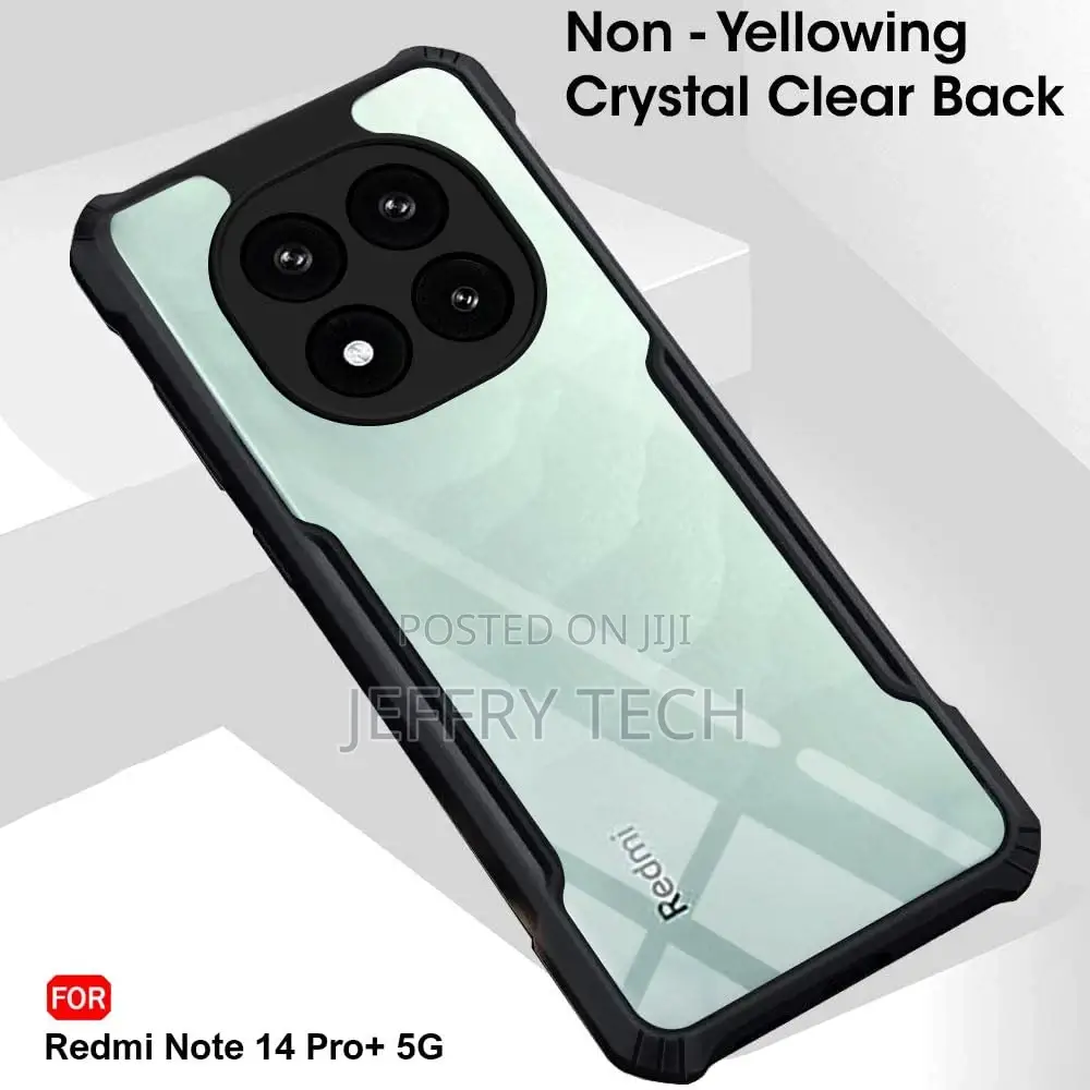 Transparent Cover for Redmi Note 14 Pro+ 5G ( Black Bumper)