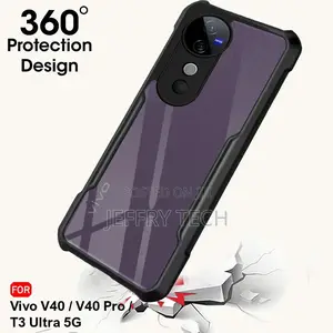 Hegiftkart Shockproof Clear Back Case for Vivo V40 / V40 Pro