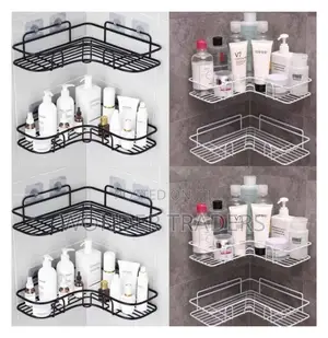 Metallic Corner Triangular Bathroom Organizer