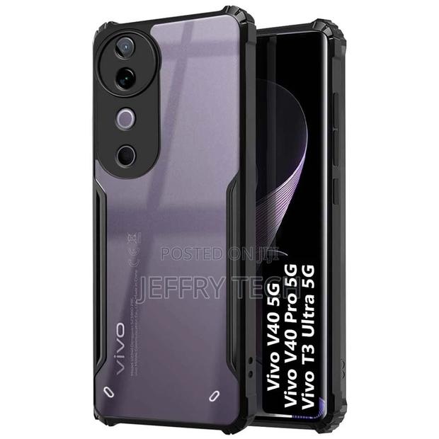 Fashioury Shockproof Clear Back Case for Vivo V40 / V40 Pro