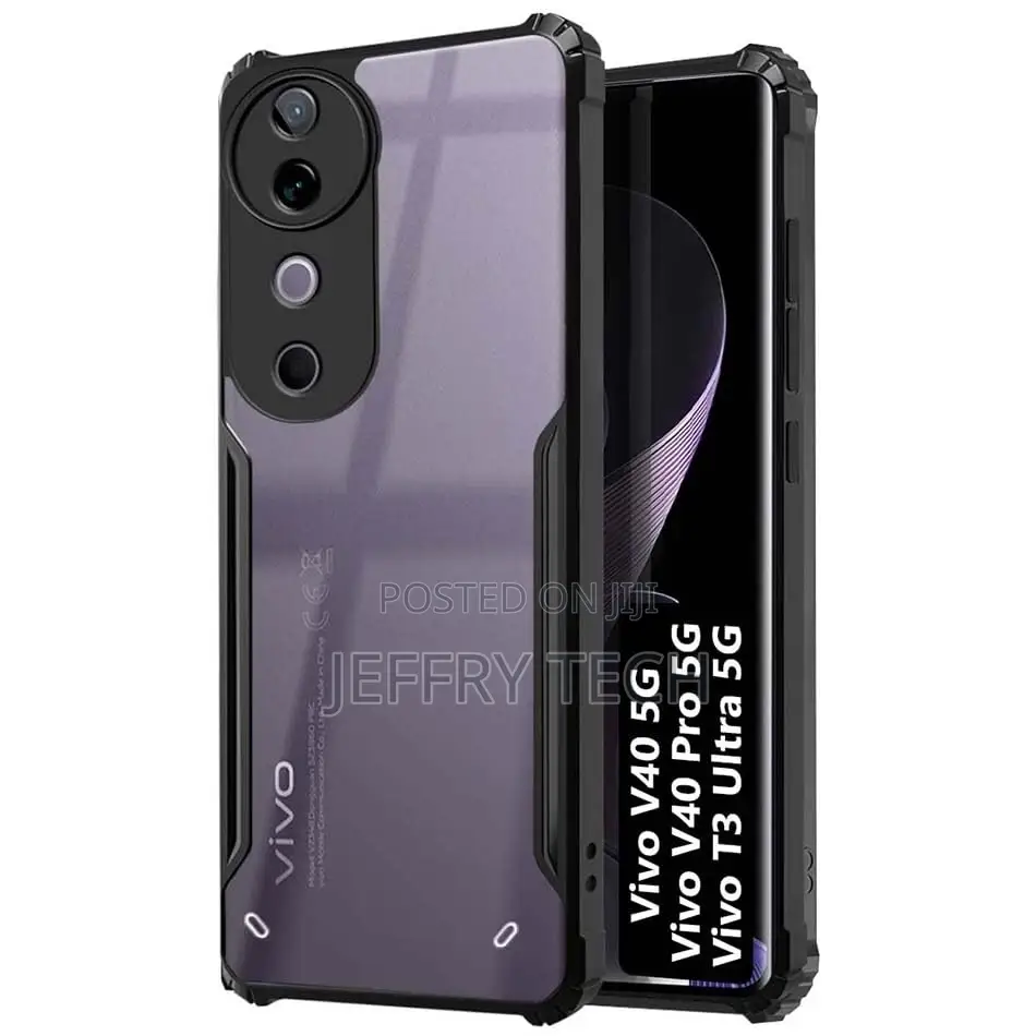 Fashioury Shockproof Clear Back Case for Vivo V40 / V40 Pro