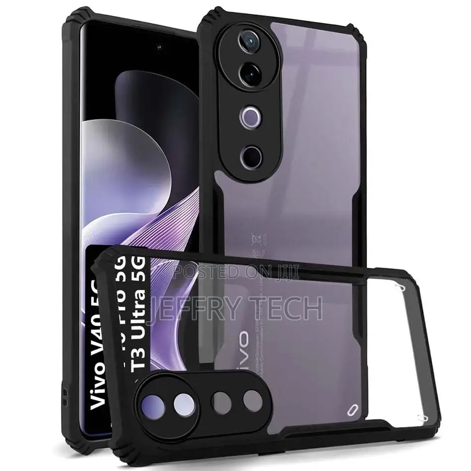 Fashioury Shockproof Clear Back Case for Vivo V40 / V40 Pro