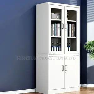 Modern White Steel Office Storage Cabinet