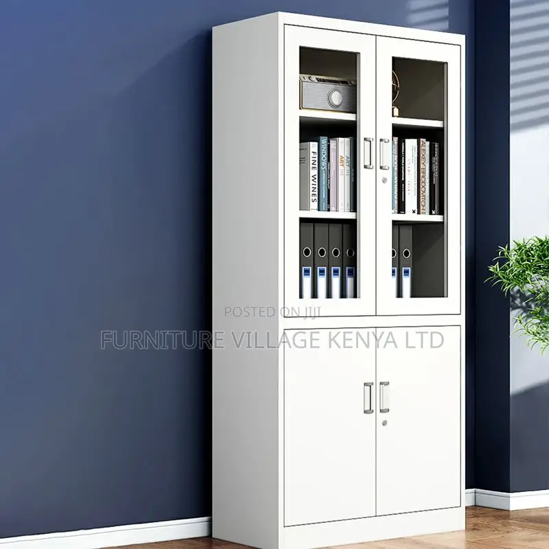 Modern White Steel Office Storage Cabinet
