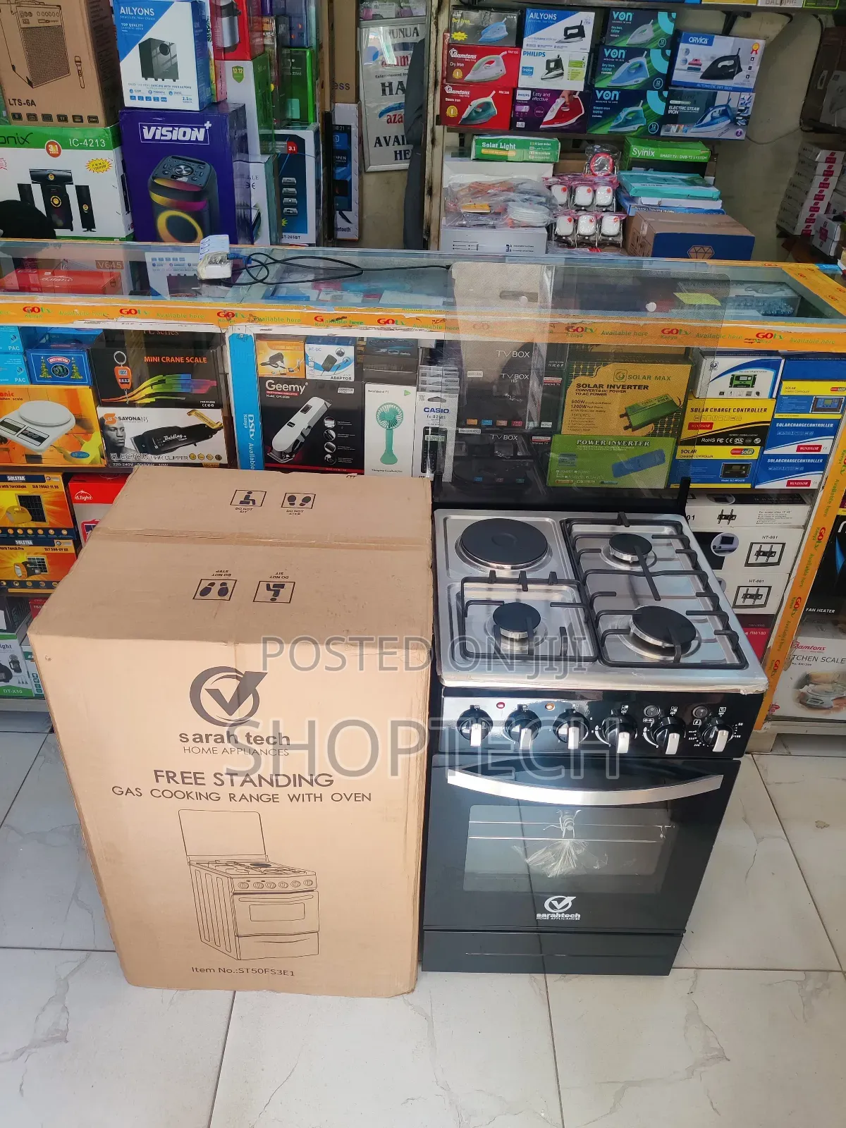 *Sarah Tech Standing Cooker 3G+1E 50cmx55cm