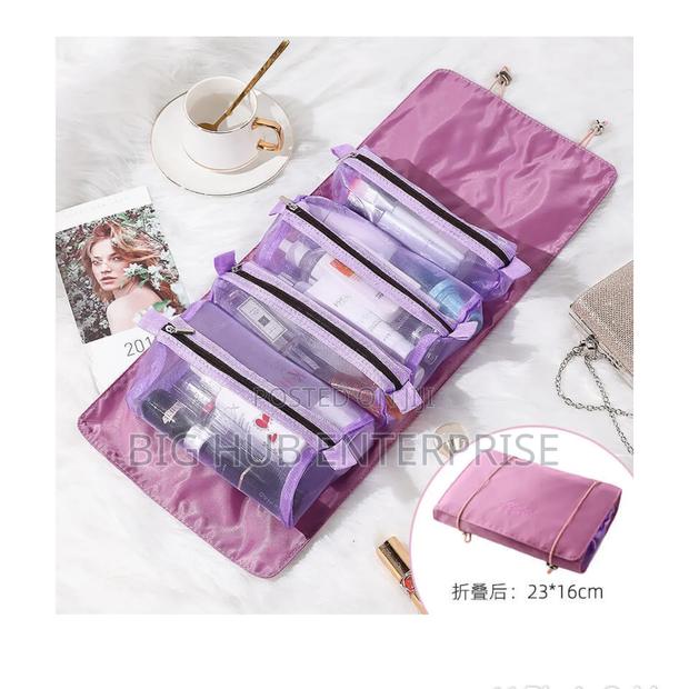 4pcs In 1 Detachable Makeup Bag Women Zipper Mesh - thumbnail 2