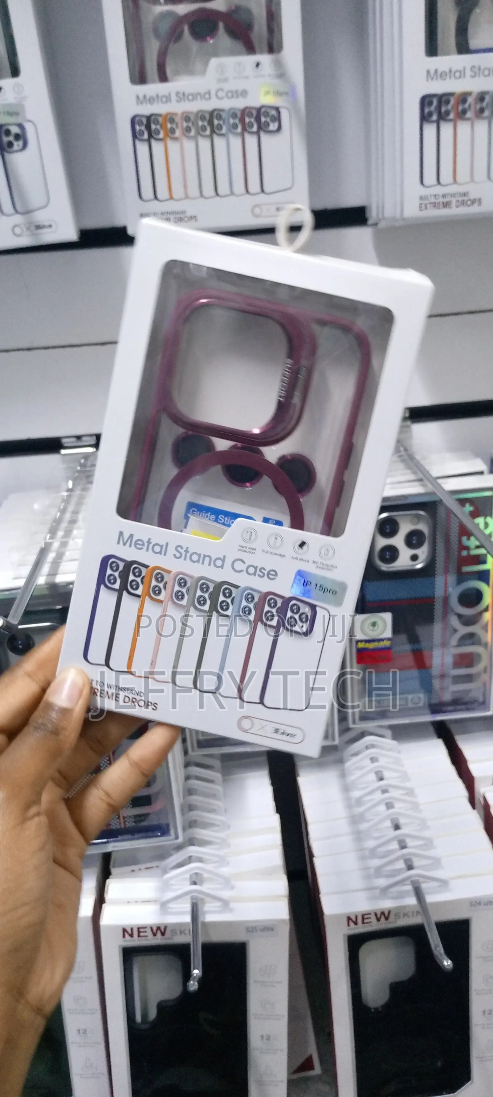 Camera Invisible Stand Magsafe Clear Case for iPhone 15 Pro