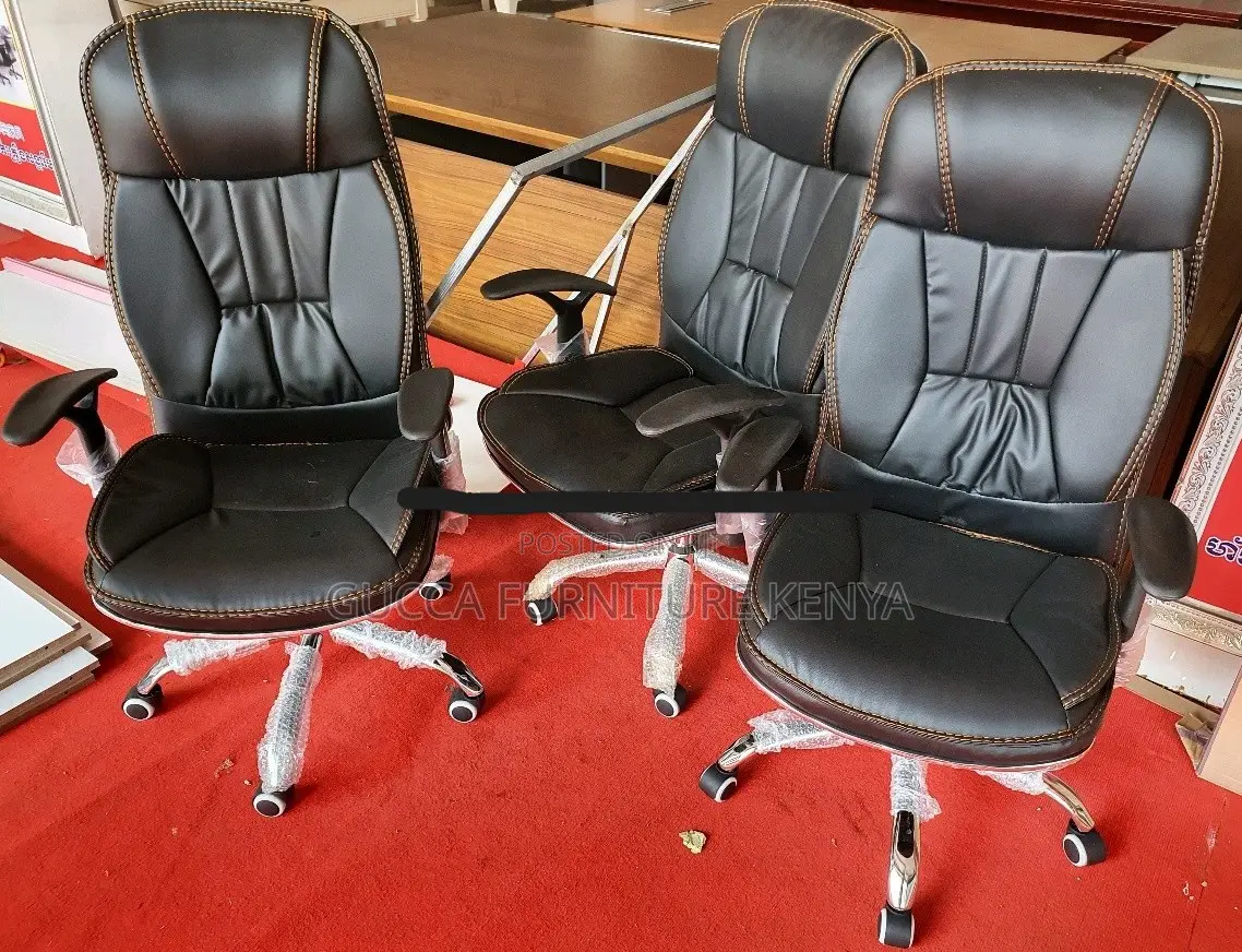 Office Chairs: Standard PU Leather Generic Home Office Chair