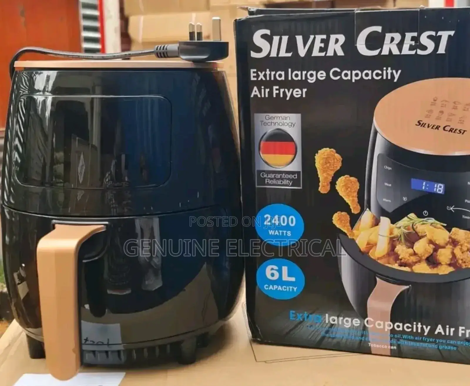 6litres Silver Crest 2400watts Airfryer