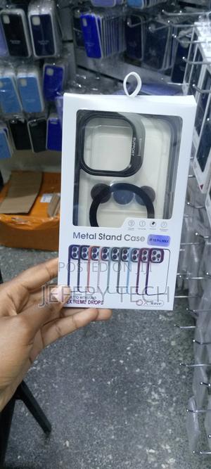 Gray Edges iPhone 16 Pro Max Case With Metal Lens Stand - thumbnail 2