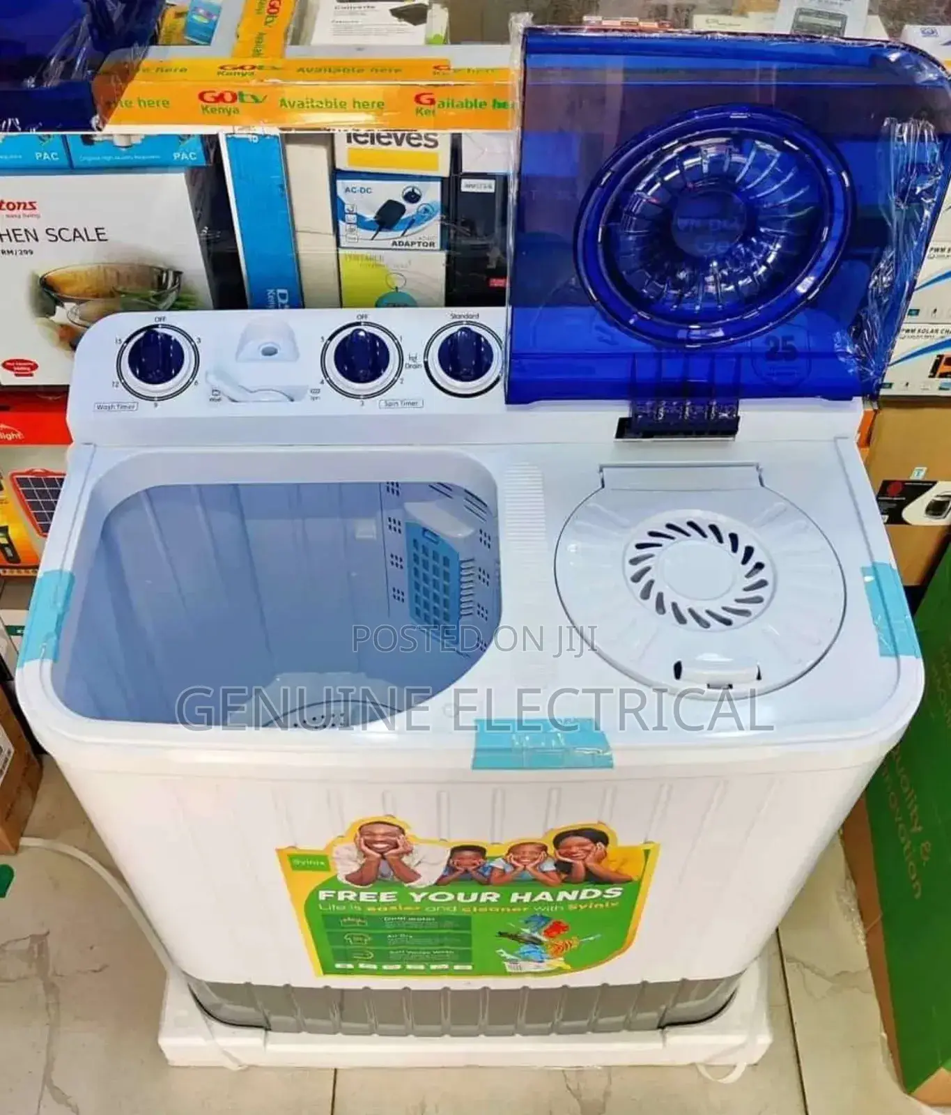 SYINIX Automatic 10KG Twin Tub Washing Machine SWMTT10K