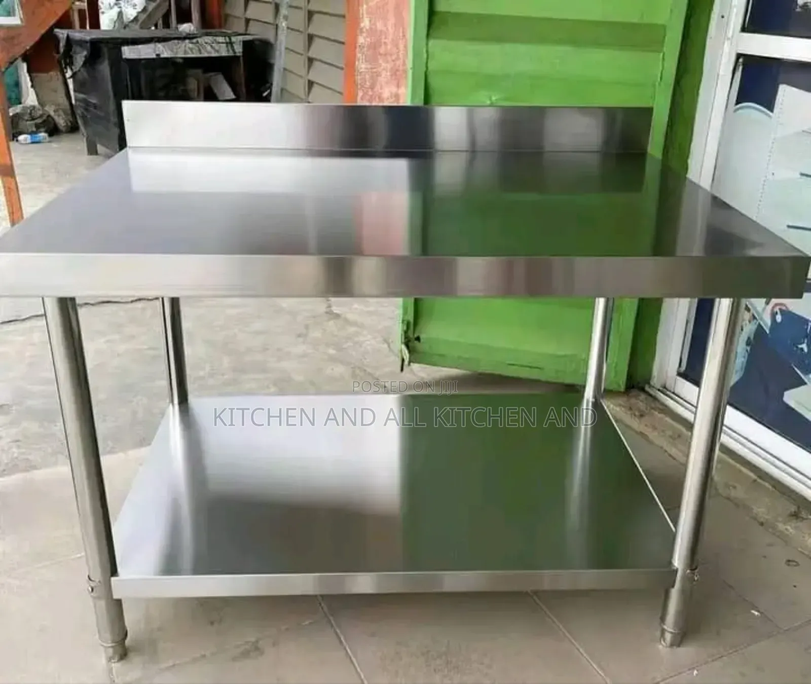 Ss Work Table With Backsplash
